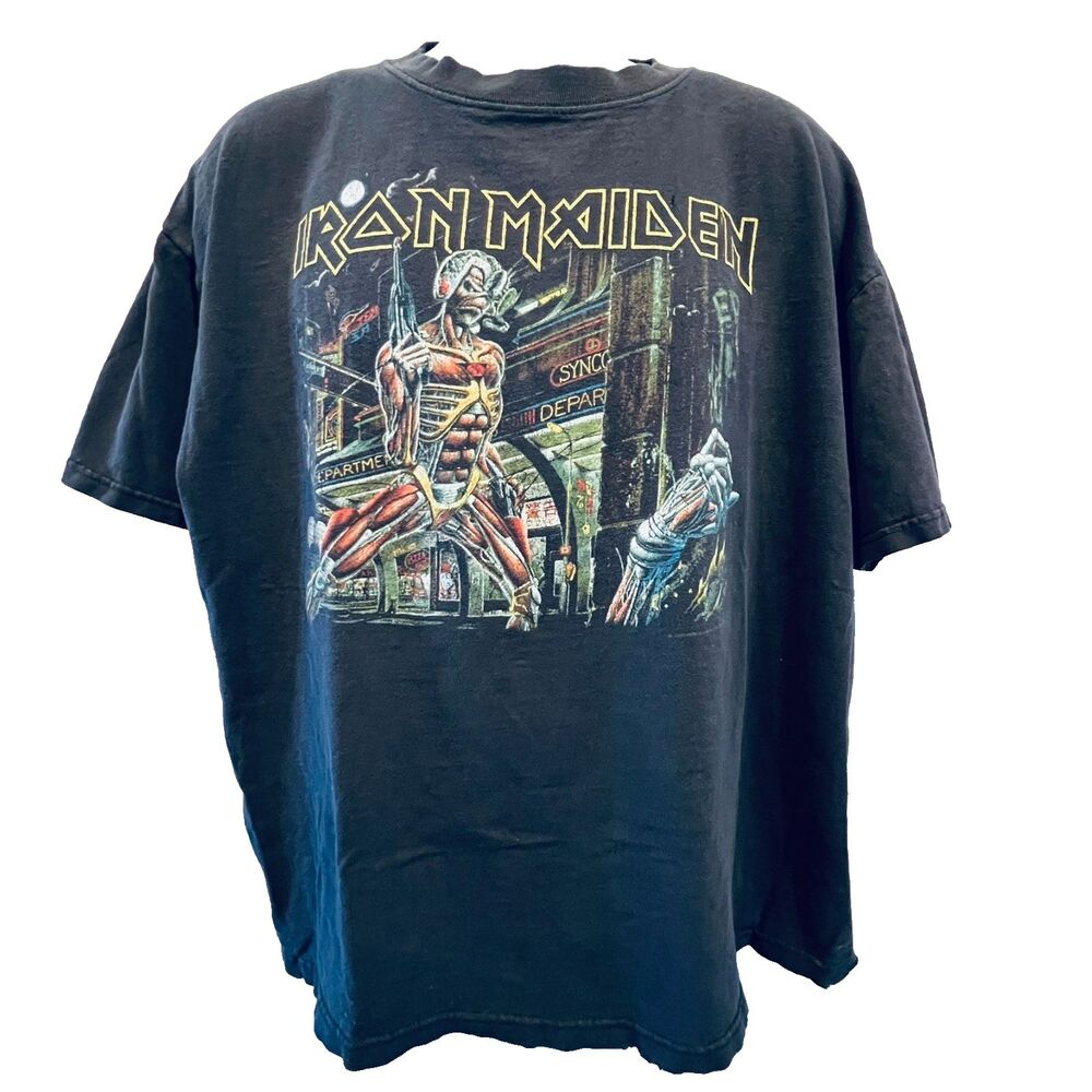 Iron Maiden Somewhere Back in Time World Tour 2008 Eddie Metal Tee Thrash Grunge